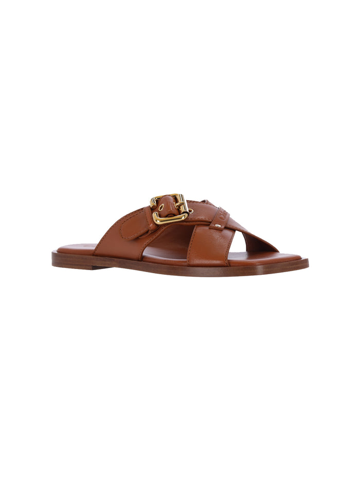 Chloè Sandals Brown Upper: Leather Lamb