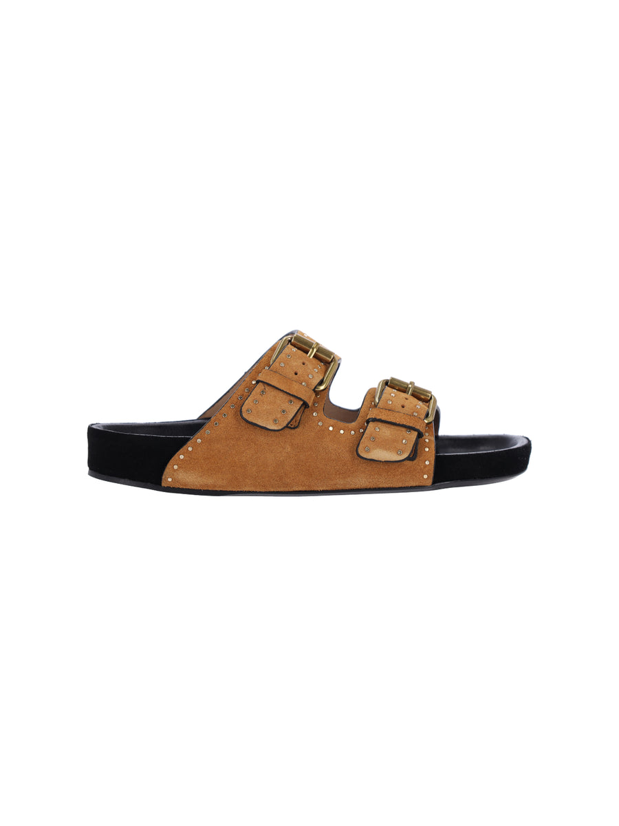 Isabel Marant Main Material: 100% Calfskin Suede sandals in brown