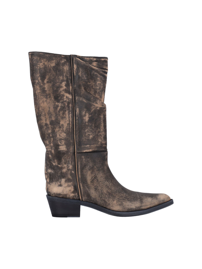 KHAITE Boots Black Calf Leather