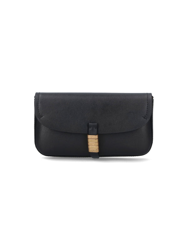 Pinko Genuine Leather crossbody bag in black