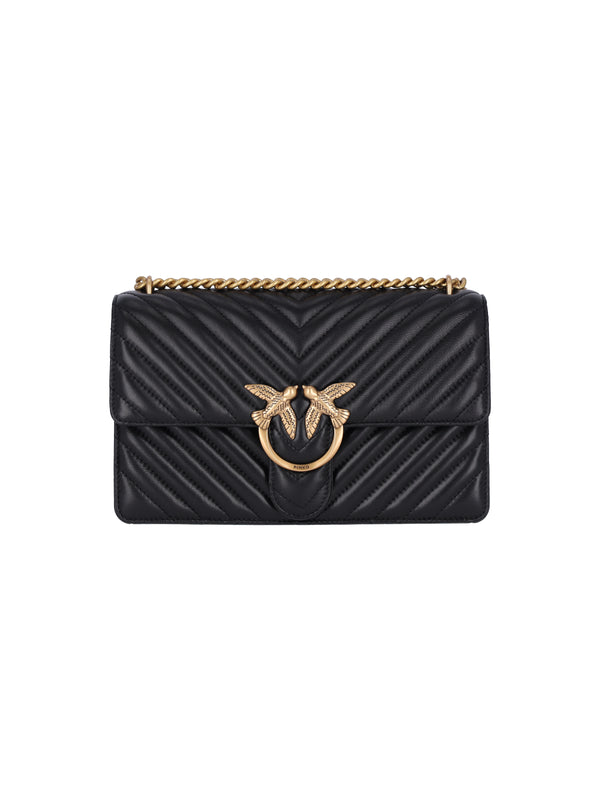 Pinko 92% Leather shoulder bag in black