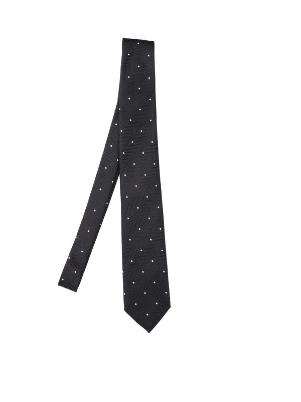 Tom Ford 100% mulberry silk necktie in black