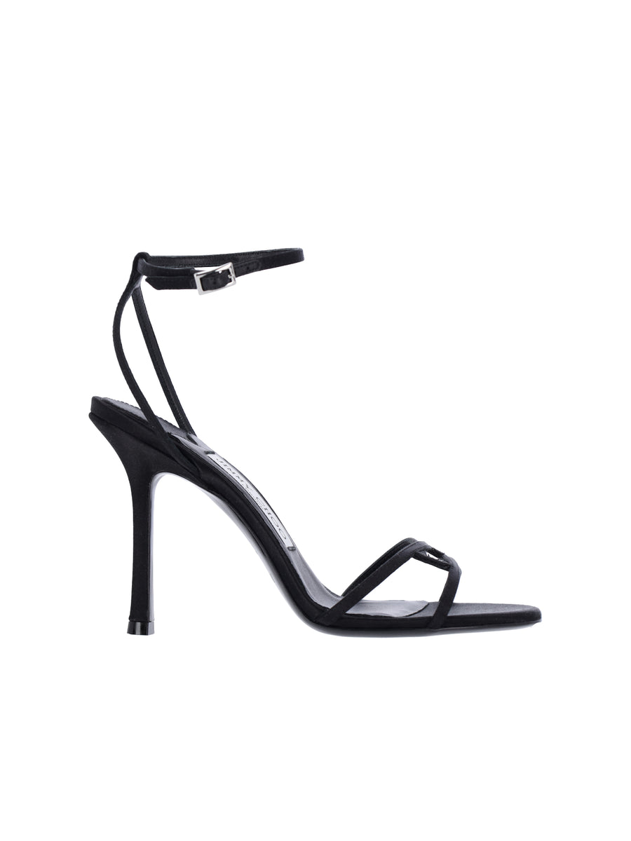 Jimmy Choo Outer: 95% Textile heel sandal in black