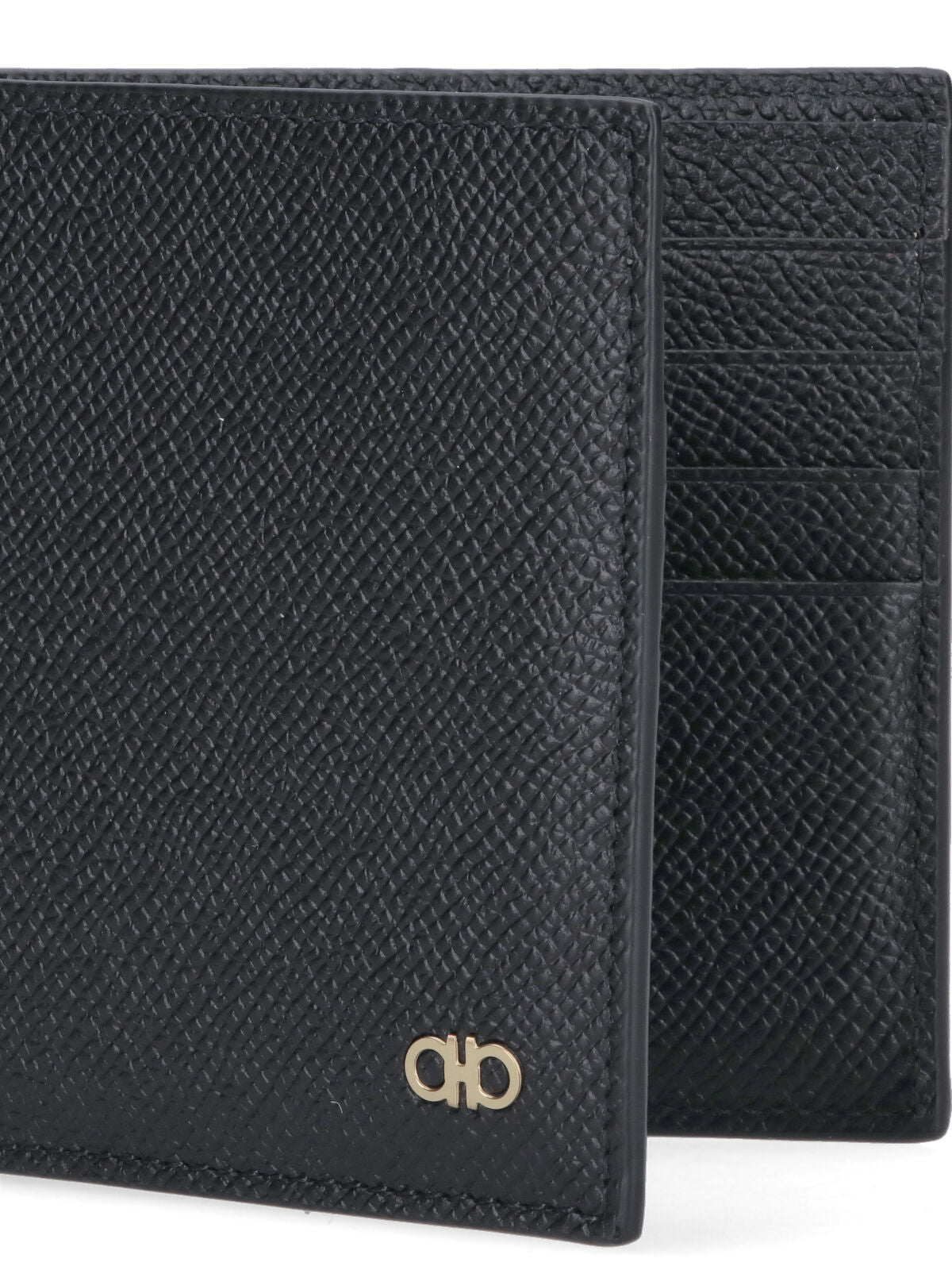 Ferragamo Wallets Black Calf Leather