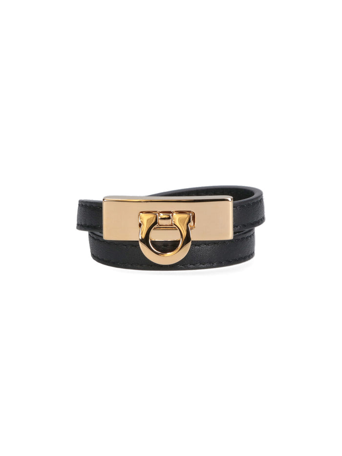 Ferragamo Bijoux Black Calf Leather