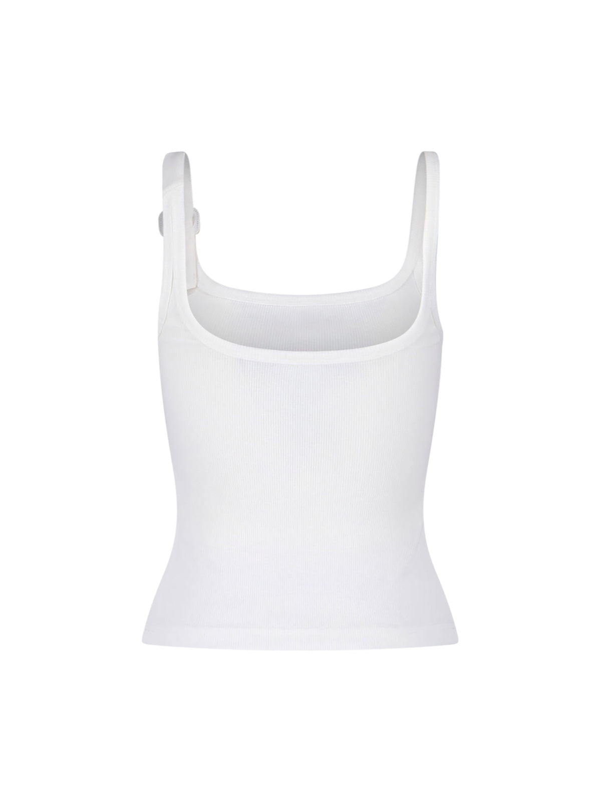 Courrèges Top White Cotton. Elastane