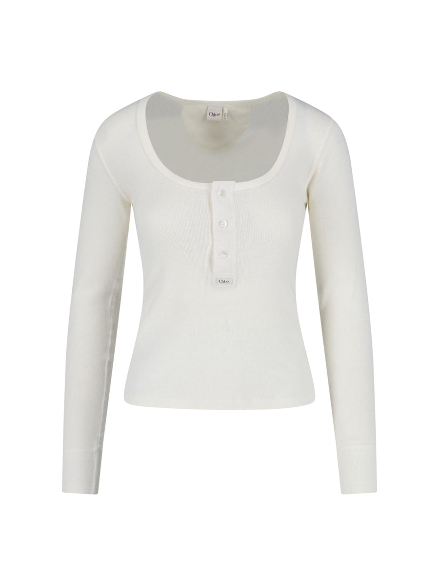 Chloè 100% Cotton sweater in white