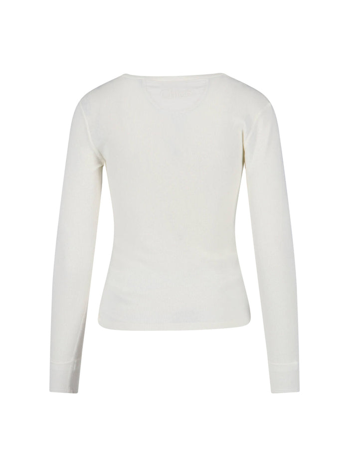 Chloè Sweaters White Cotton
