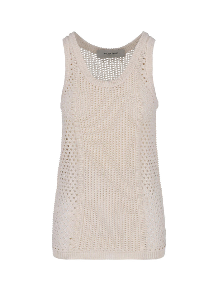 Golden Goose Top White Cotton