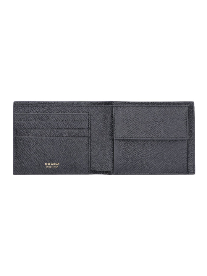 Ferragamo Wallets Black Calf Leather