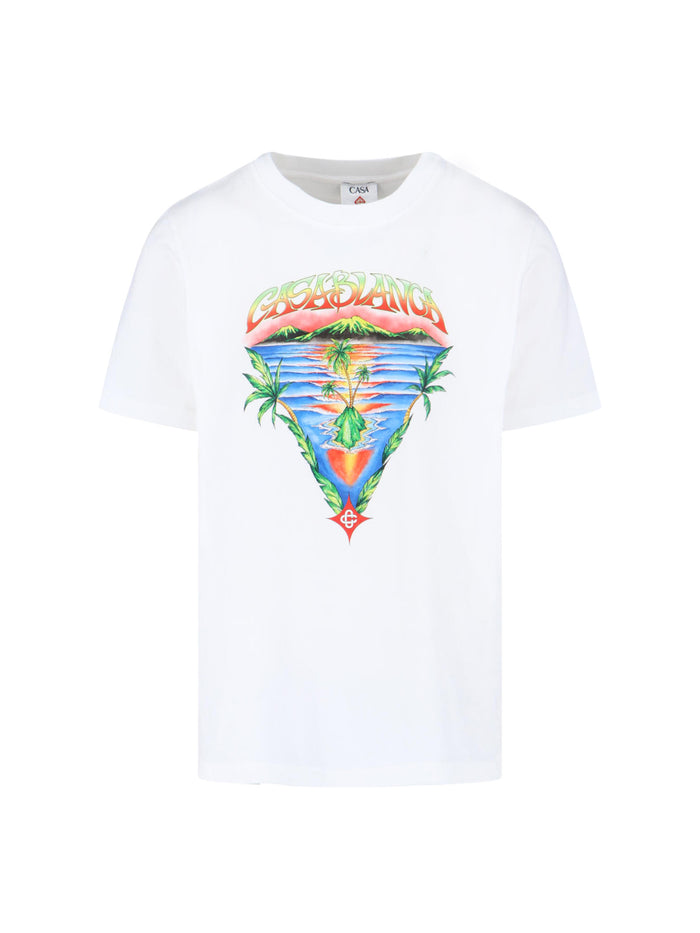Casablanca T-shirts and Polos White Organic Cotton
