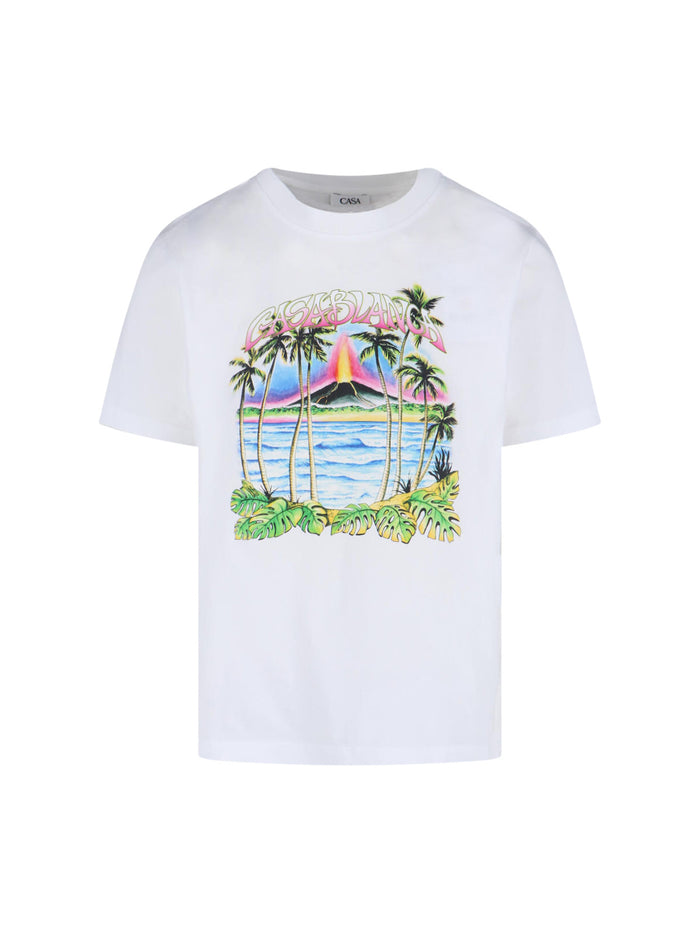 Casablanca T-shirts and Polos White Organic Cotton