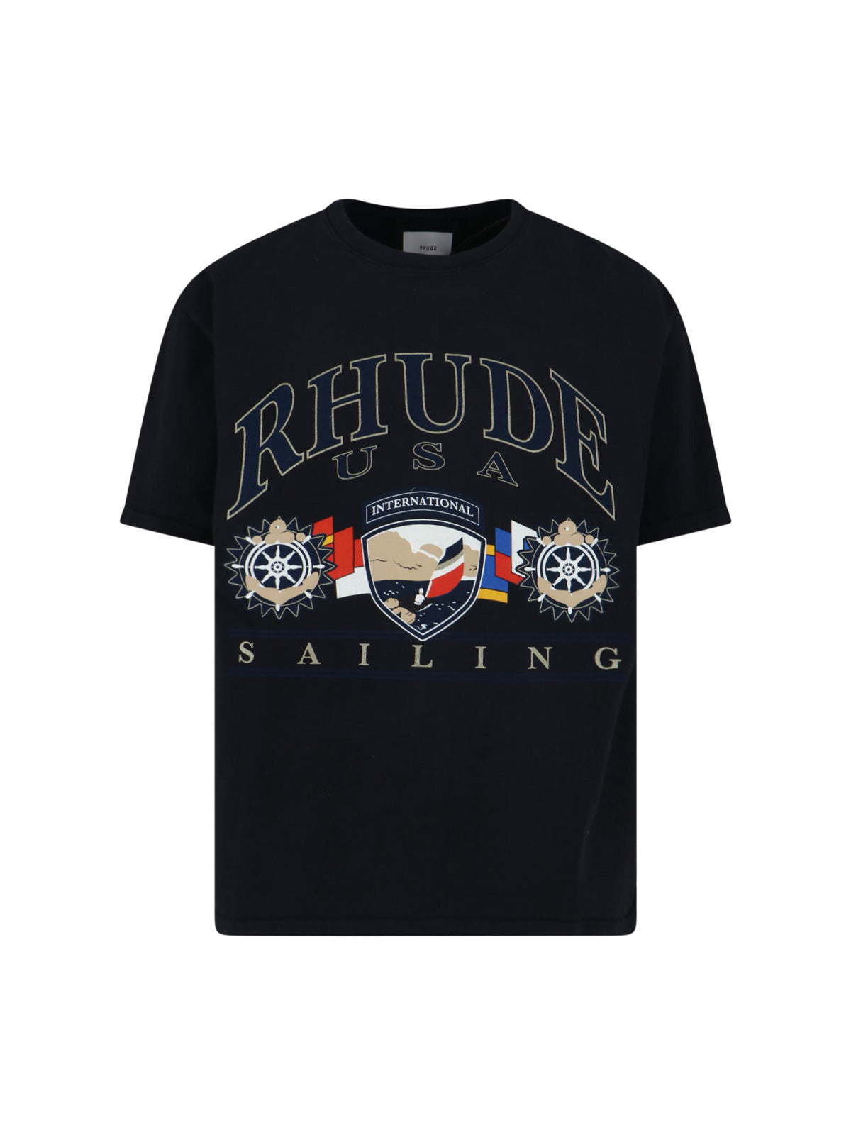 Rhude T-shirts and Polos Black Cotton