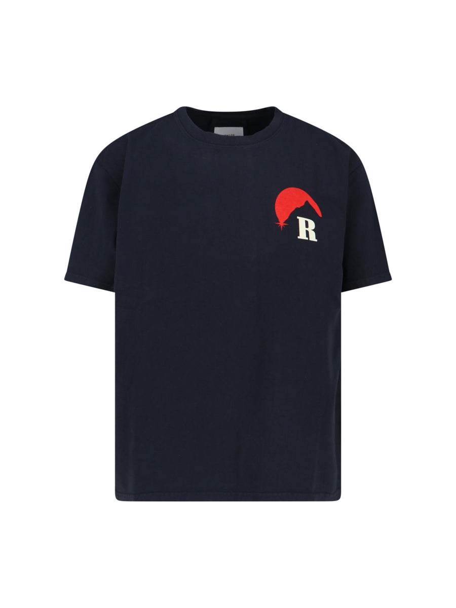 Rhude 100% Cotton t-shirt in navy