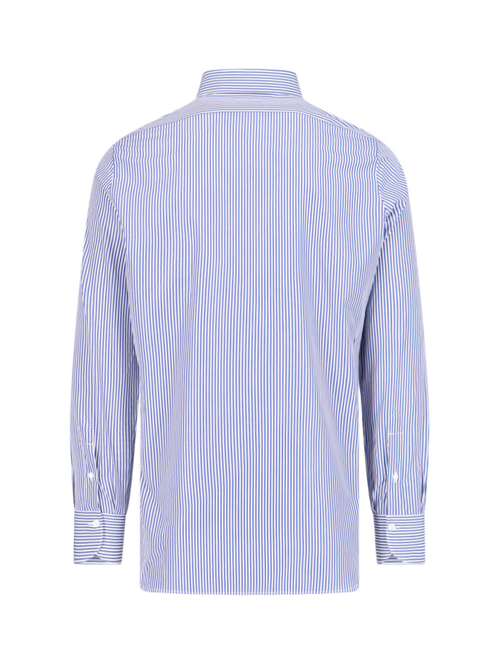 Finamore Shirts Blue Cotton