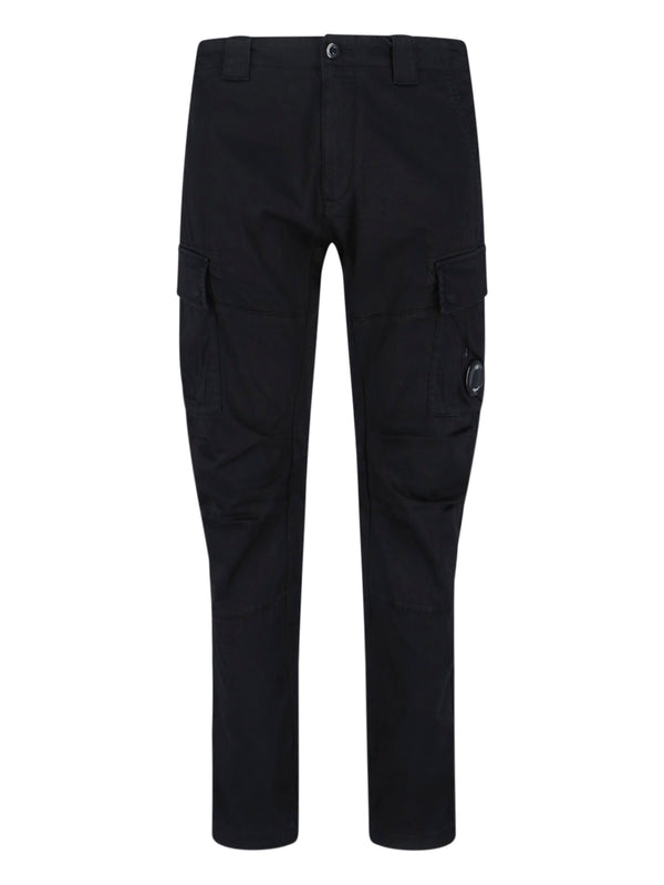 C.P. Company 98% cotton cargo pants in black