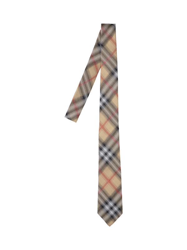 Burberry 100% mulberry silk necktie in beige