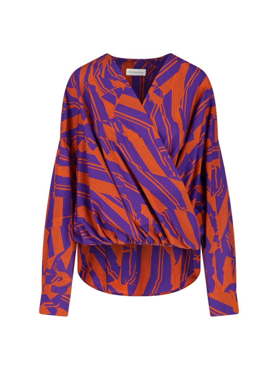 Dries Van Noten 100% Cotton shirt in purple