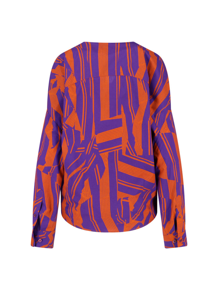 Dries Van Noten Shirts Orange Cotton