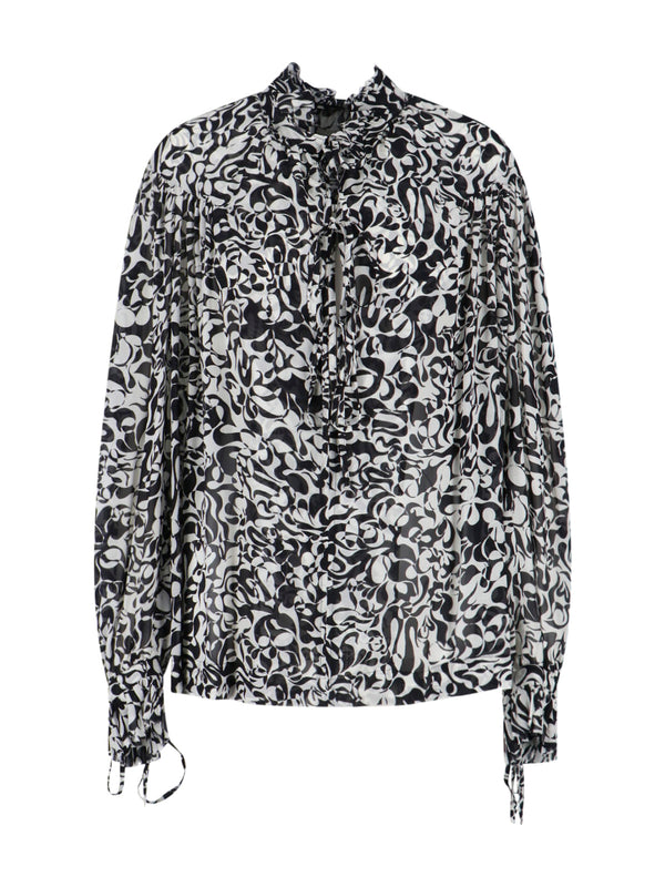 Dries Van Noten 100% viscose shirt in black