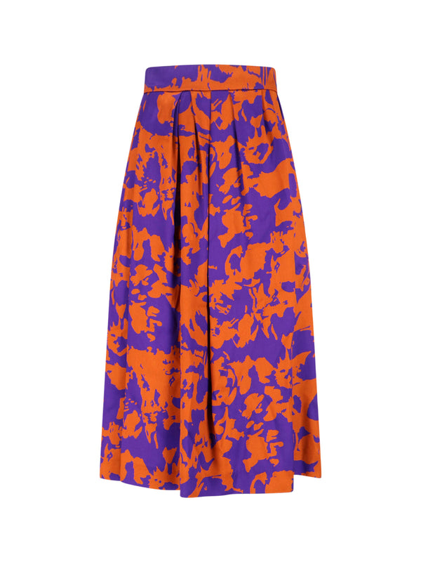 Dries Van Noten 100% viscose skirt in orange
