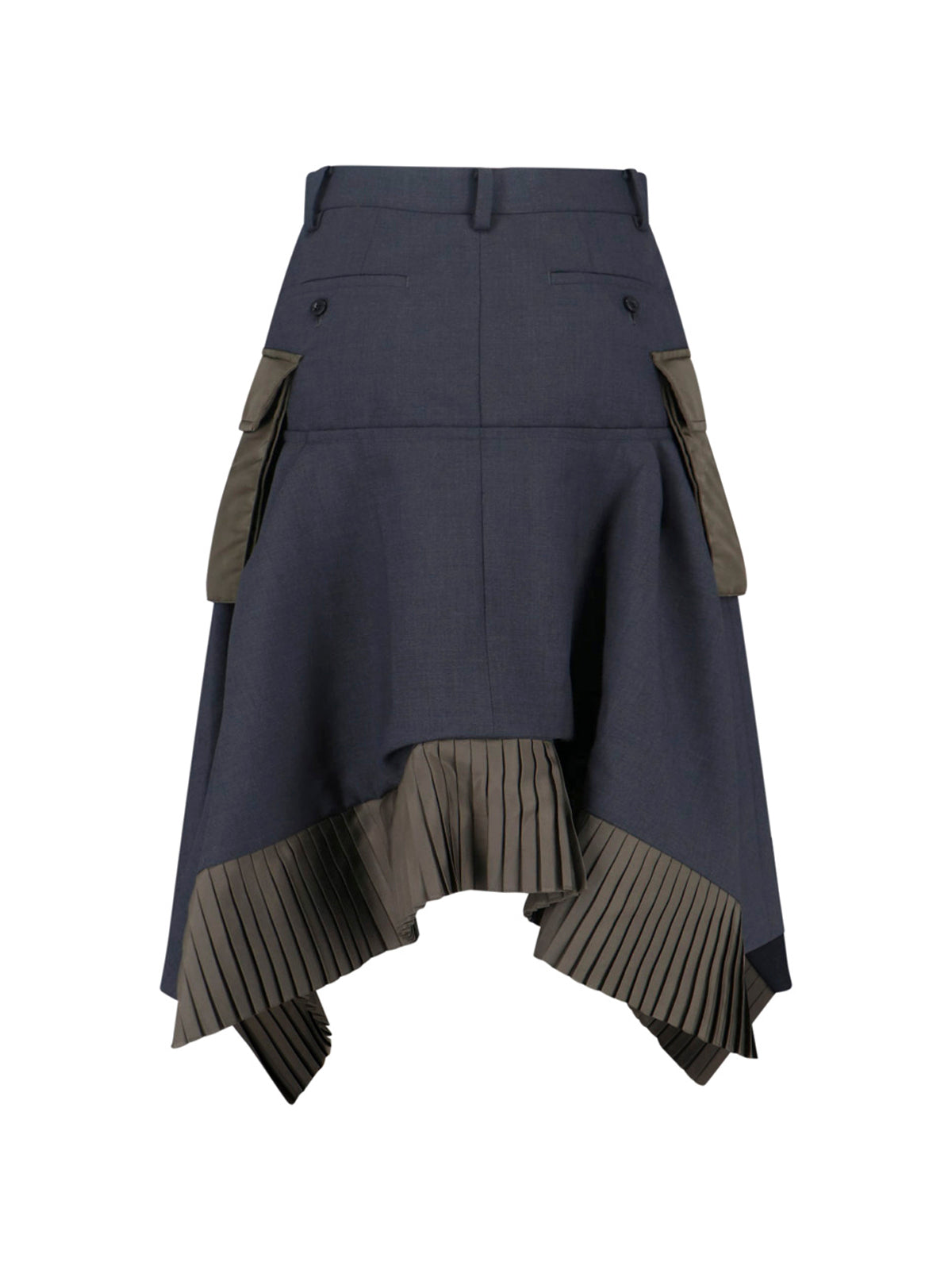 Sacai Skirts Grey Polyester