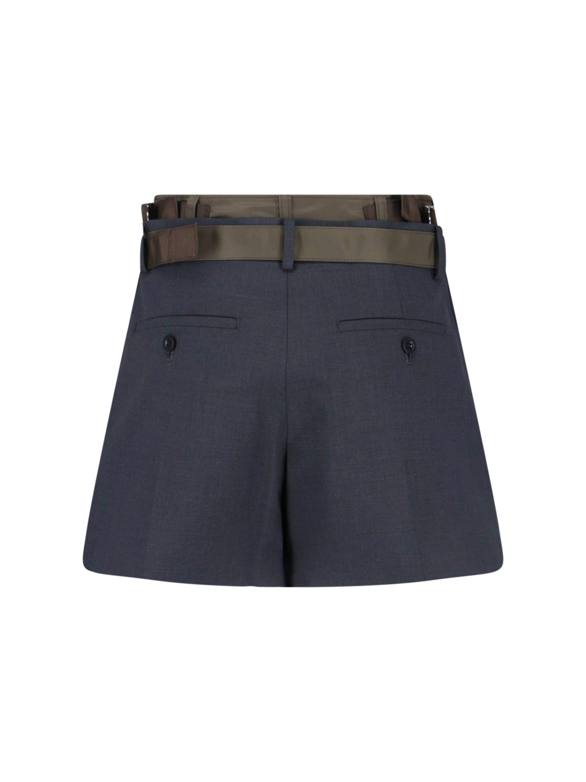 Sacai Trousers Grey Polyester