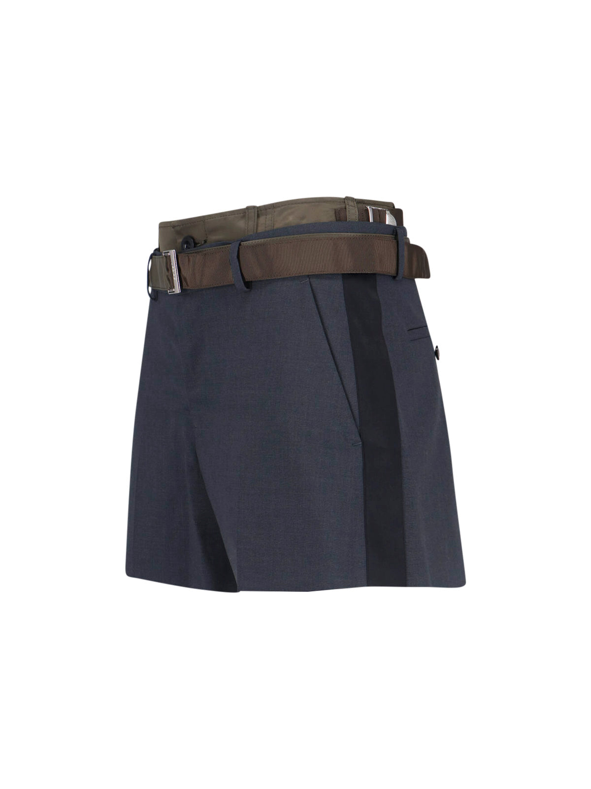 Sacai Trousers Grey Polyester