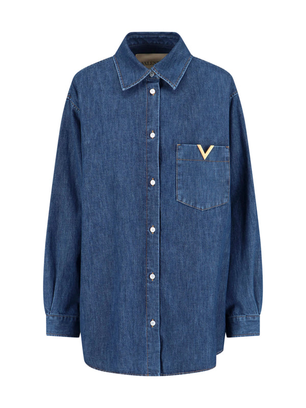 Valentino 100% Cotton shirt in blue