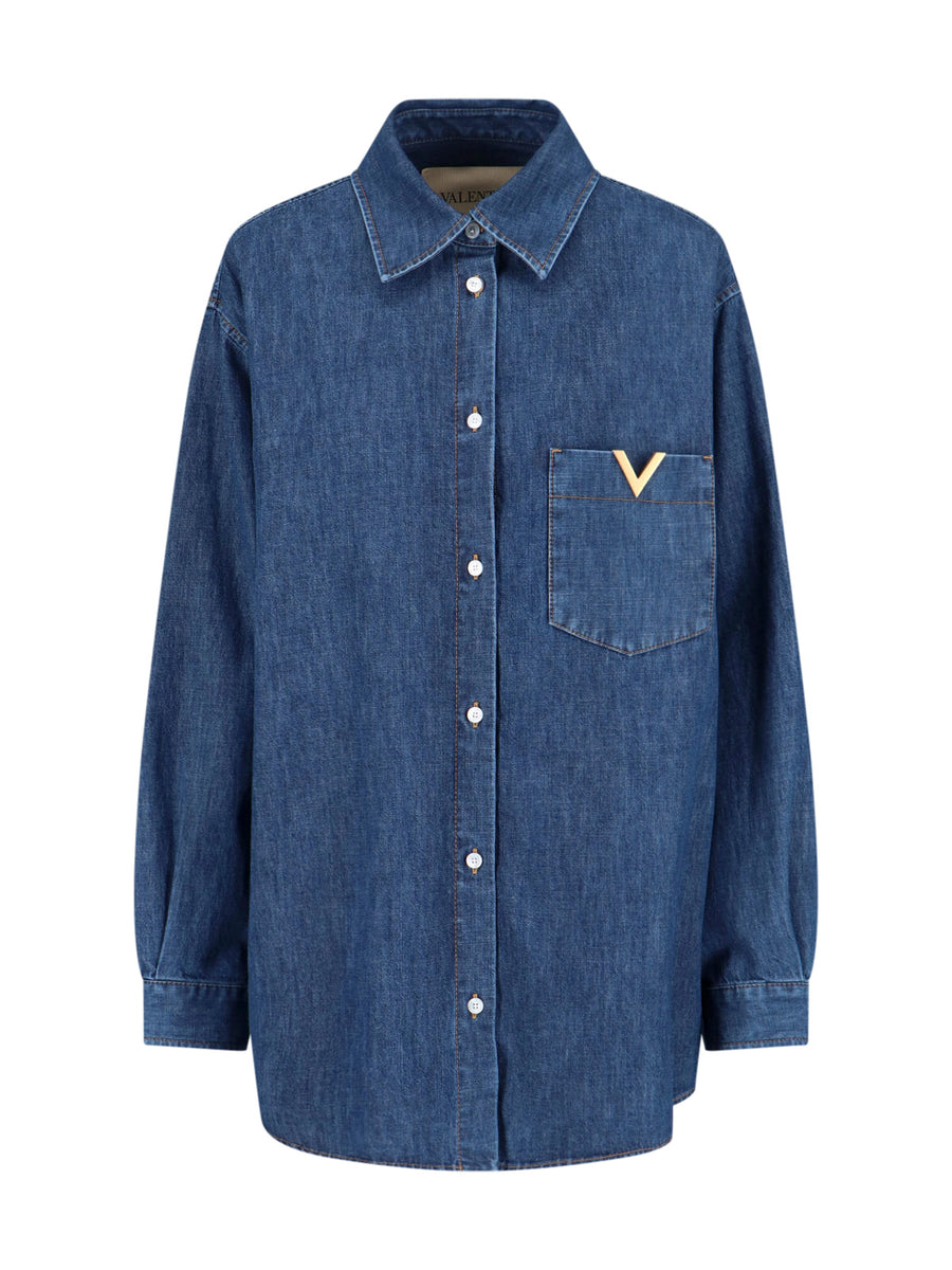 Valentino 100% Cotton shirt in blue