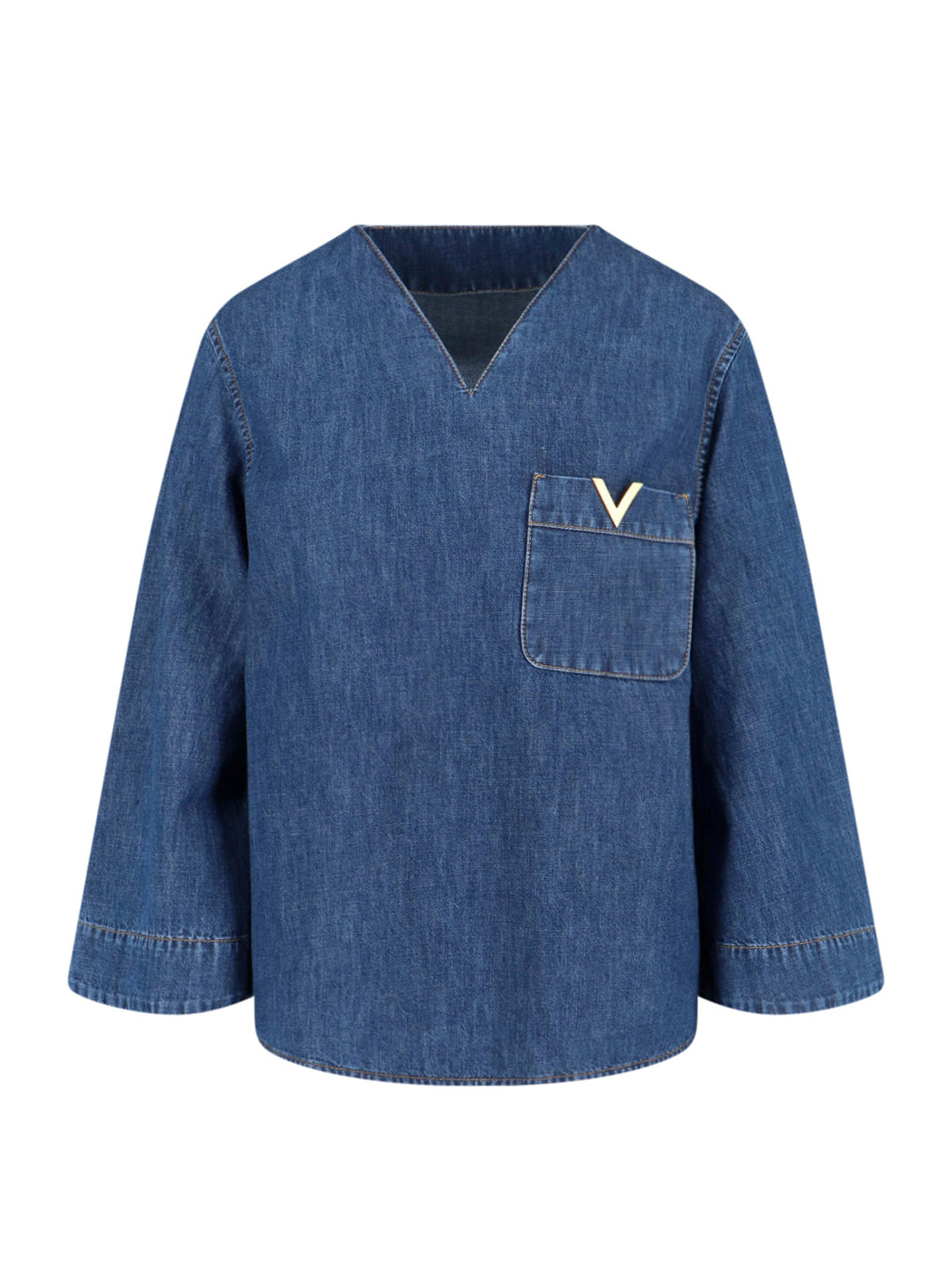 Valentino Top Blue Cotton