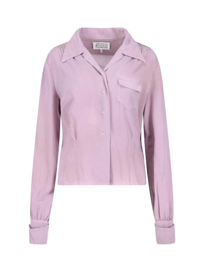 Maison Margiela Shirts Pink Silk