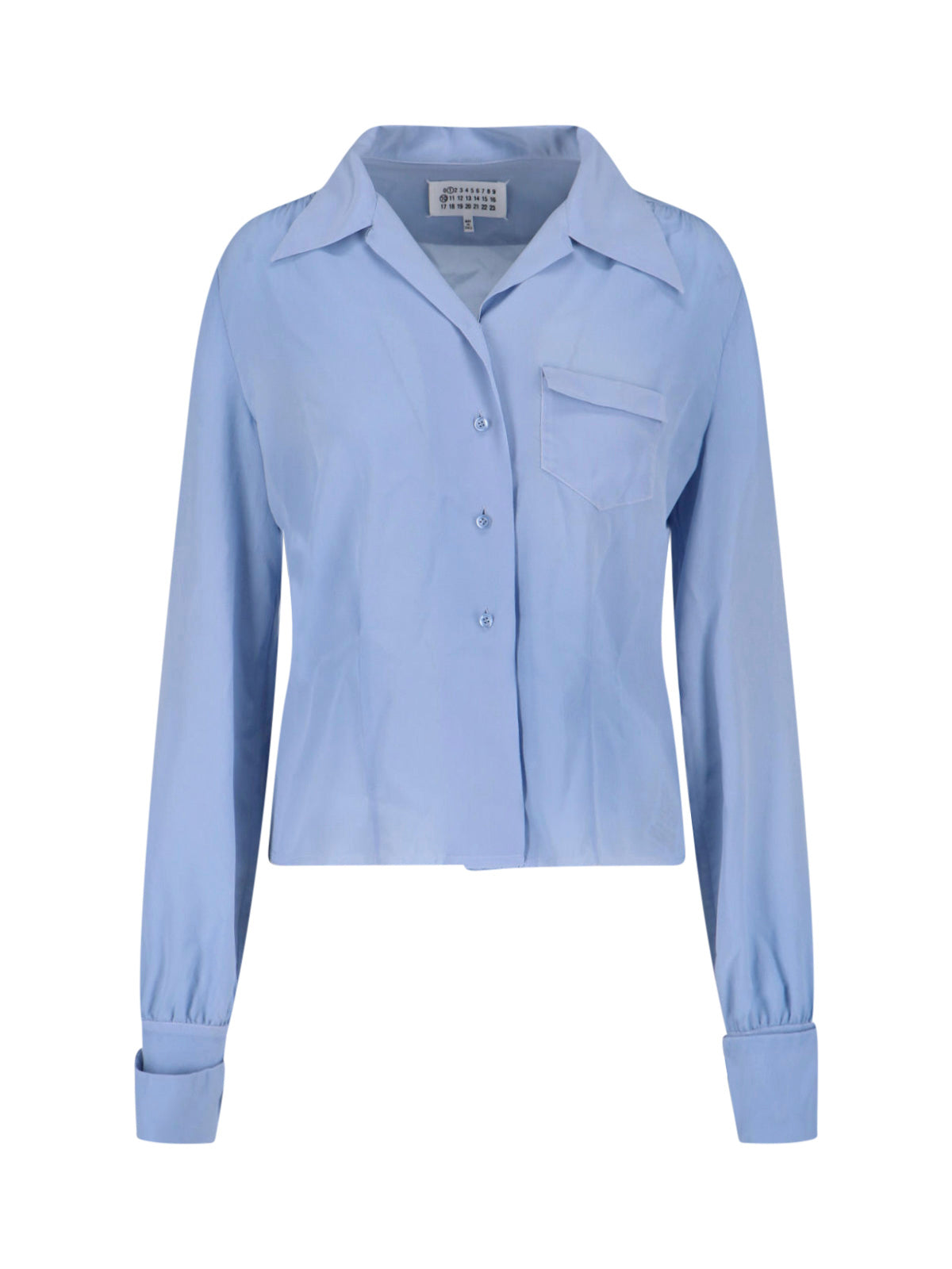 Maison Margiela Shirts Blue Silk