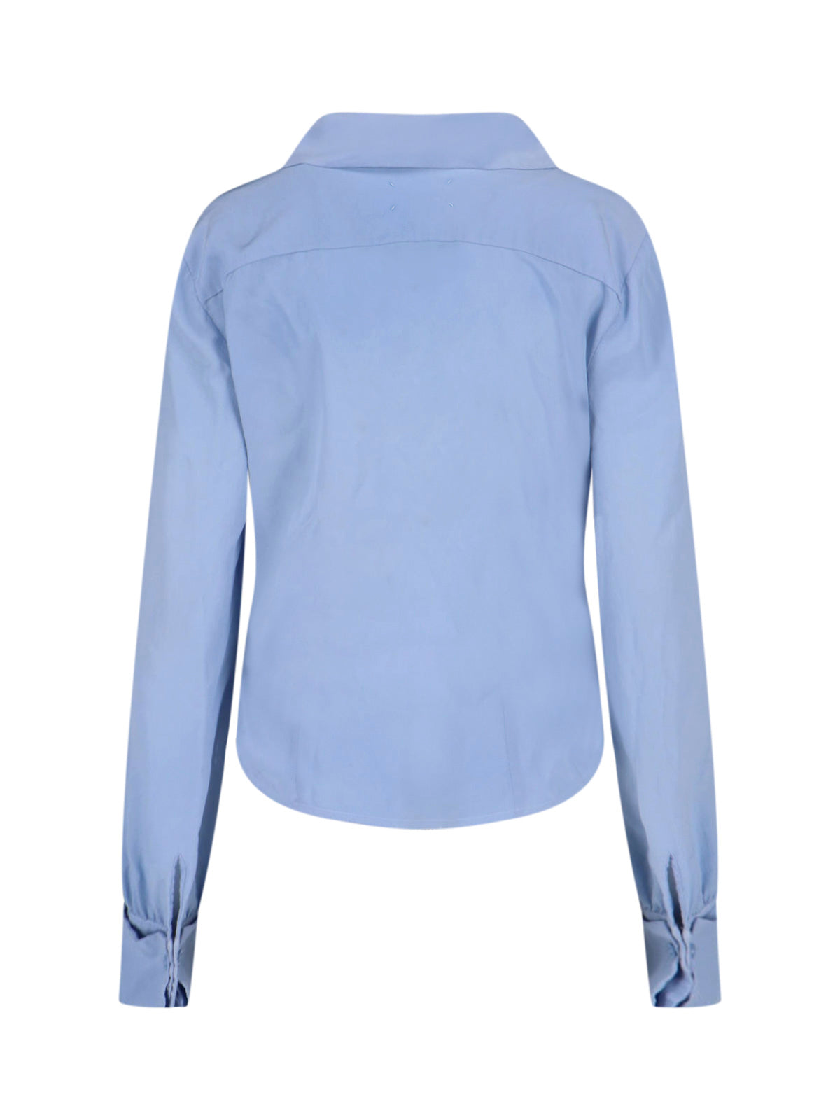 Maison Margiela Shirts Blue Silk