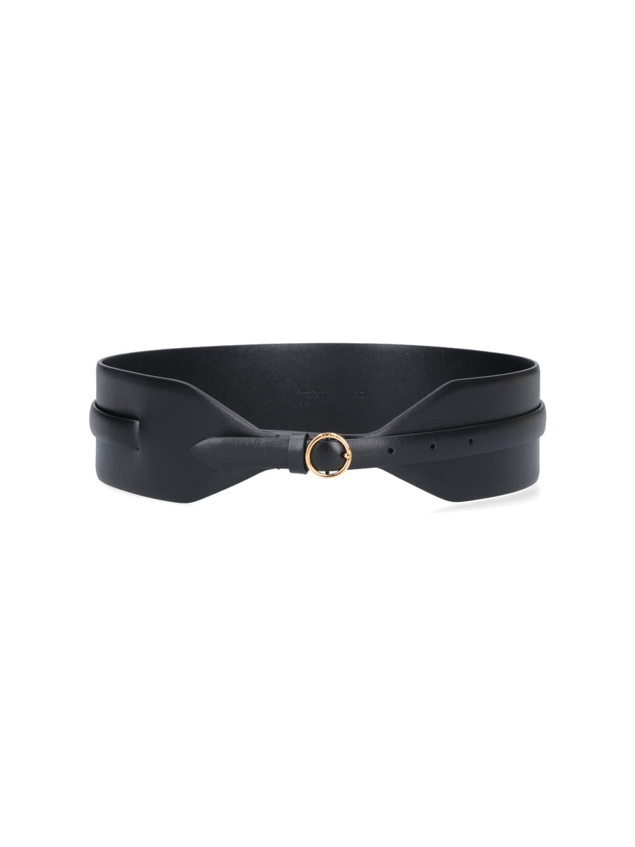 Alaia 100% Calf Leather belt in black