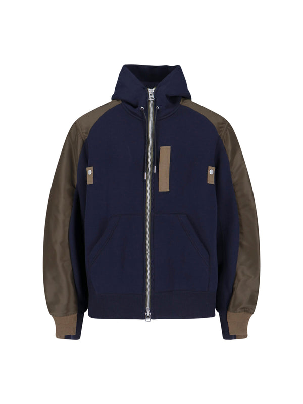 Sacai 62% Cotton jacket in navy