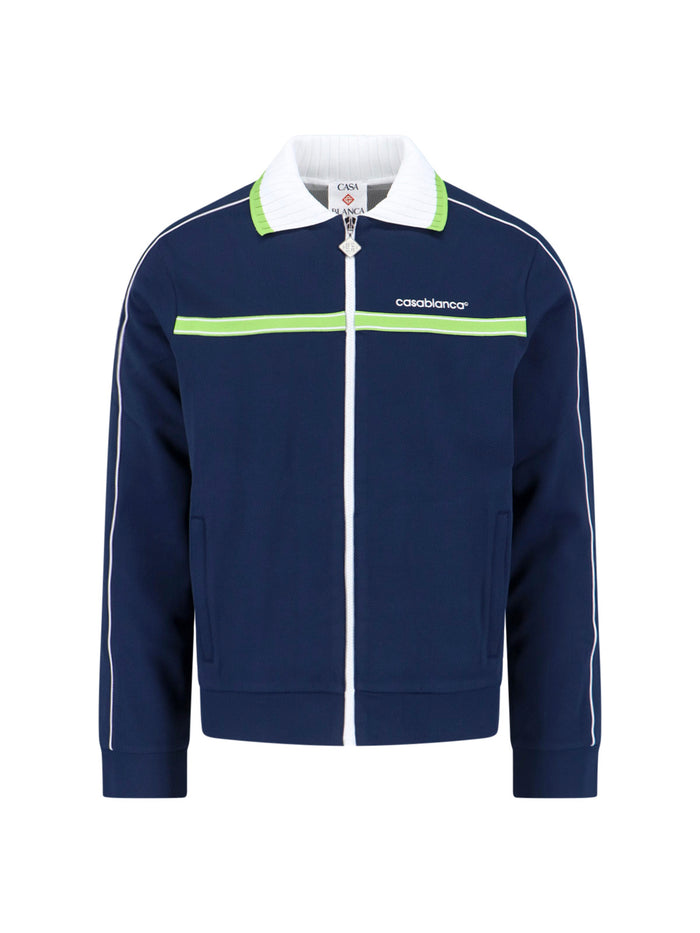 Casablanca Sweaters Blue Polyamide