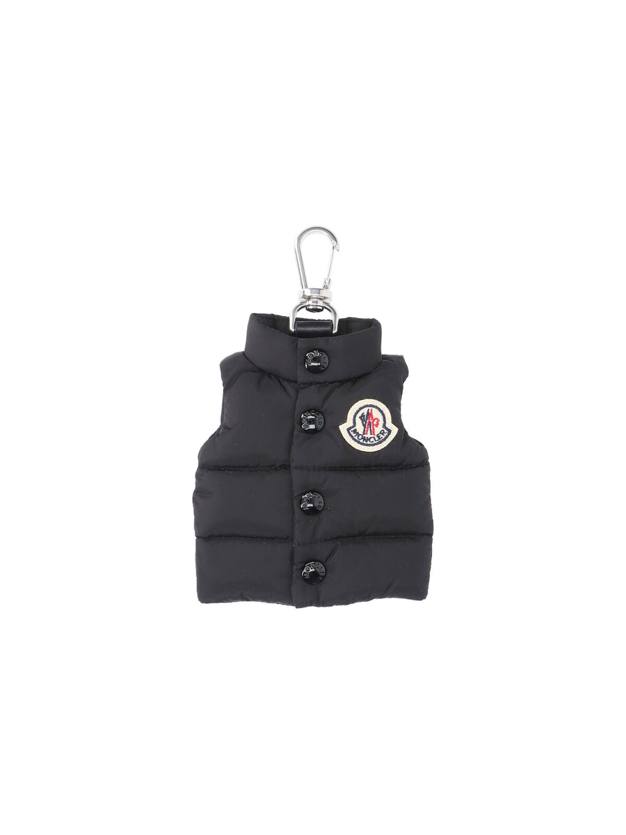 Moncler 100% Polyamide key case in black