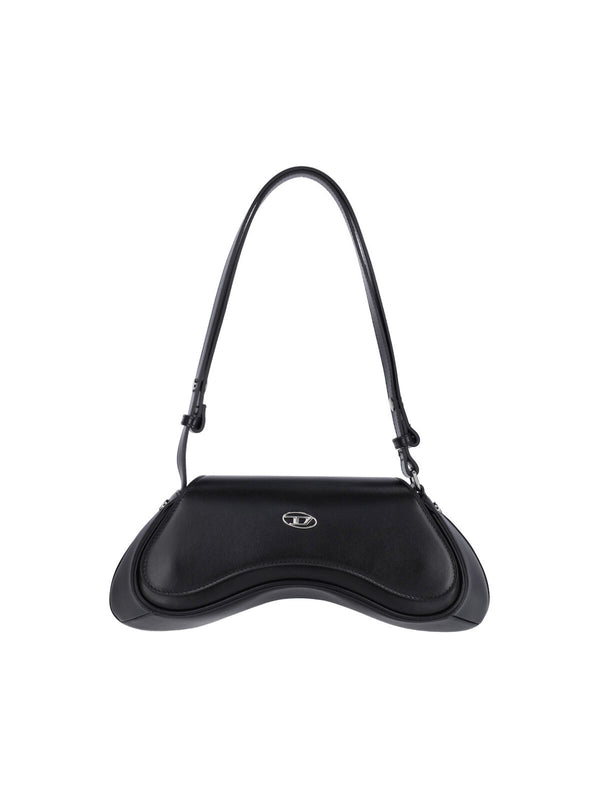 Diesel 100% leather shoulder bag in black