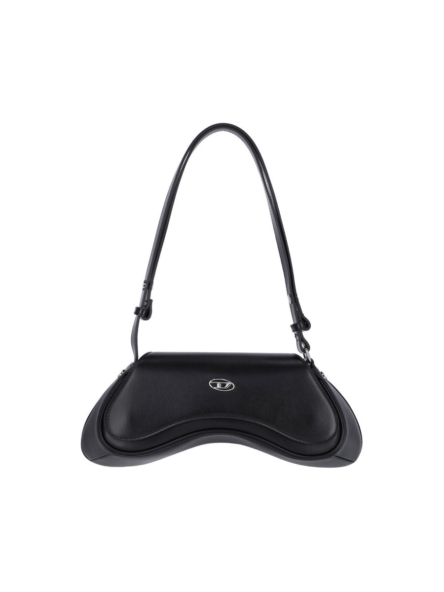 Diesel 100% leather shoulder bag in black