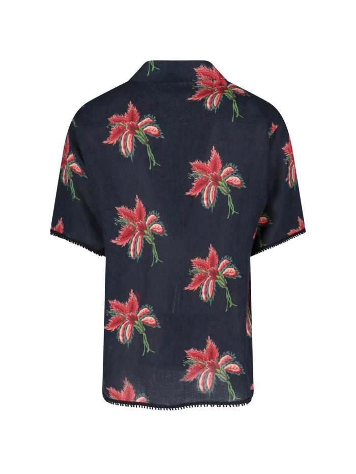 Valentino Shirts Black Linen