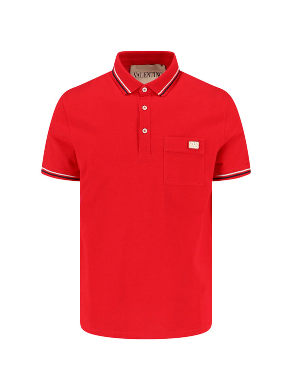 Valentino 100% Cotton polo shirt in red