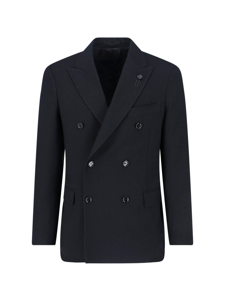 Lardini 100% wool blazer in navy