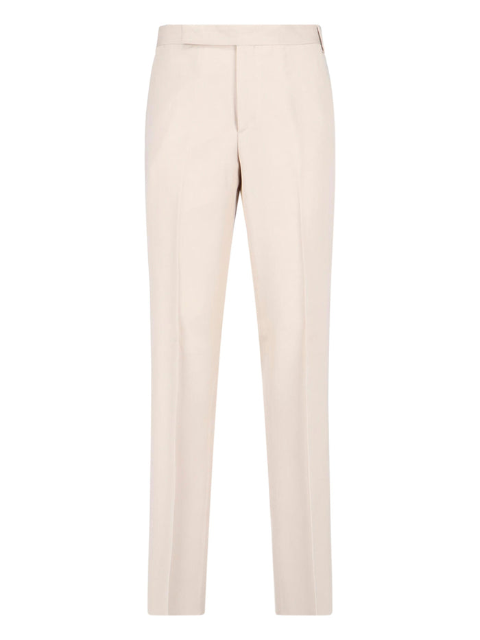 Lardini Trousers White Viscose