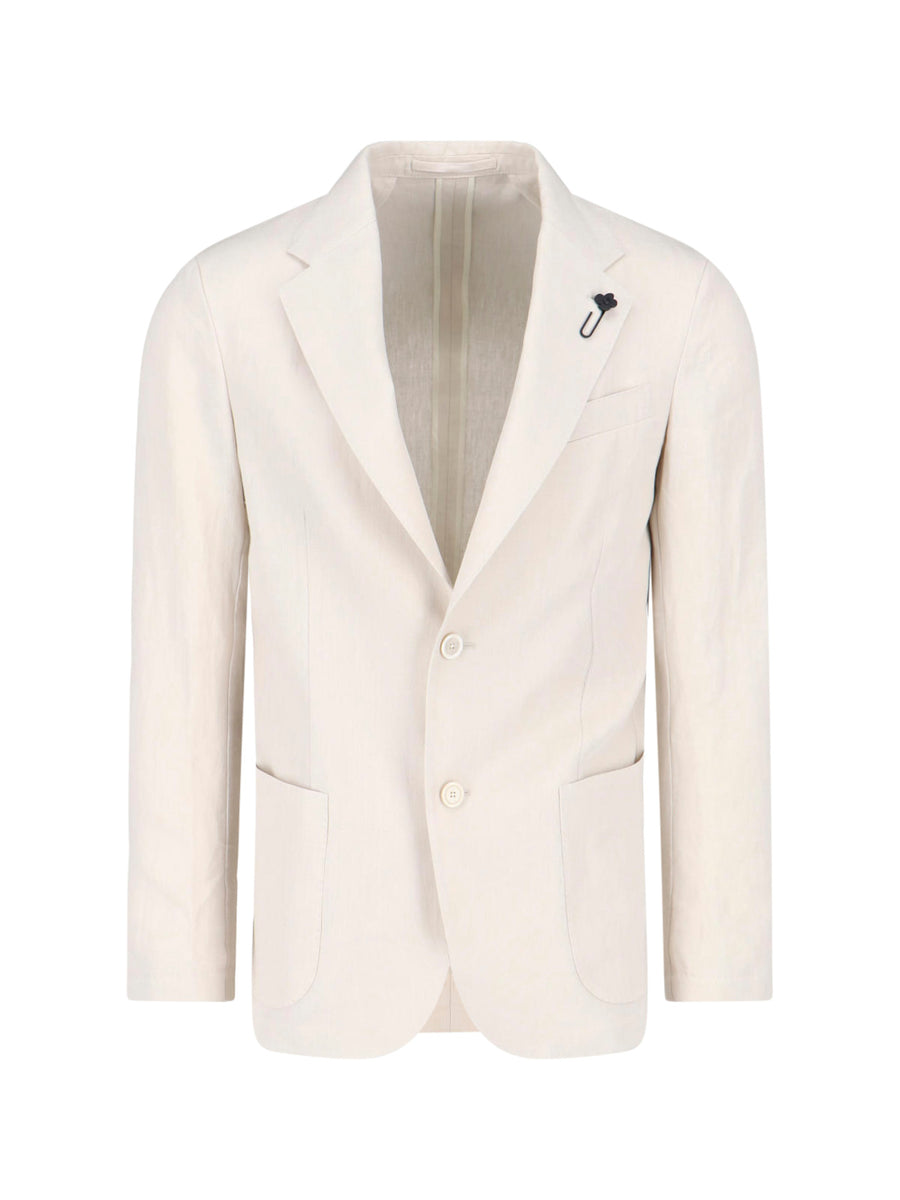 Lardini Paif 84% Linen blazer in white