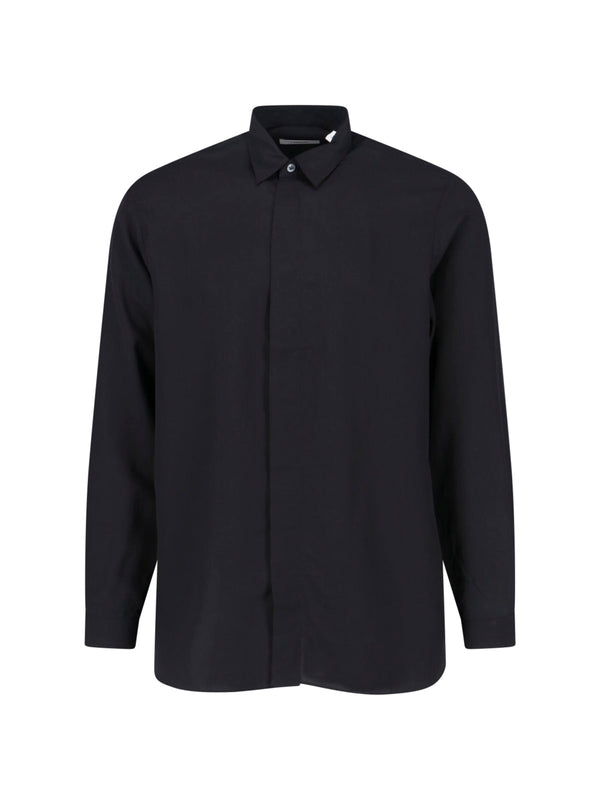 Lardini 91% Tencel shirt in black
