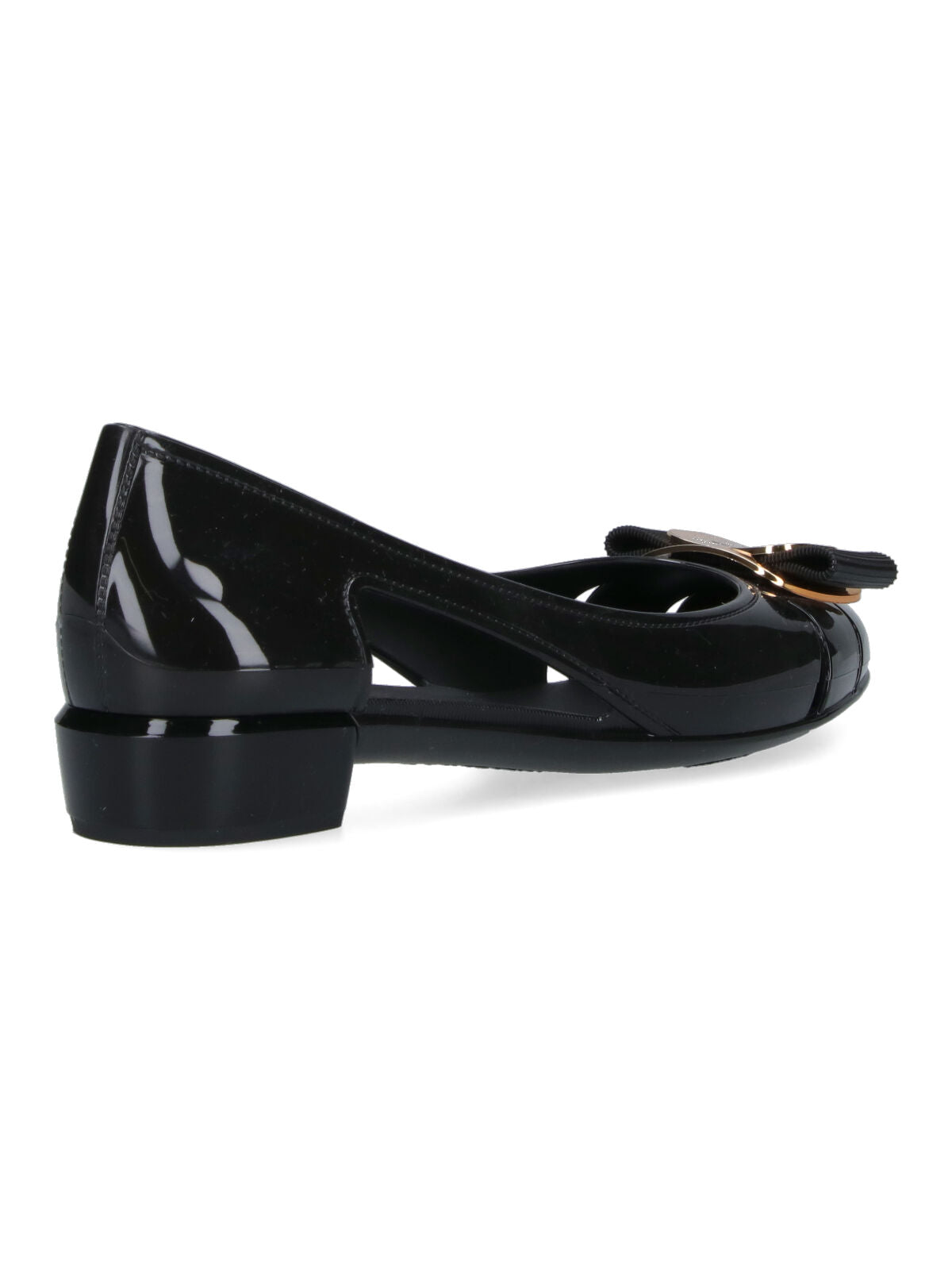 Ferragamo Flat shoes Black Polyvinyl Chloride