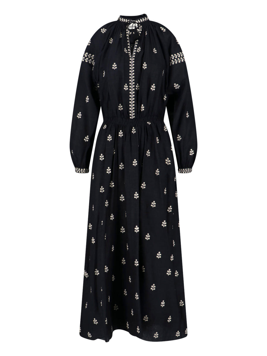 Isabel Marant 100% Silk (main); 100% Polyester dress in black