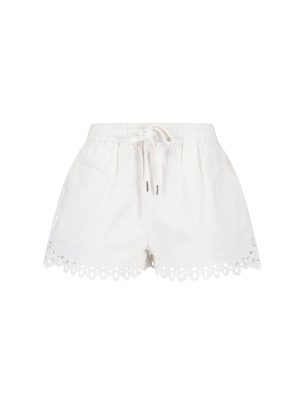 Marant Etoile 100% Cotton shorts in white