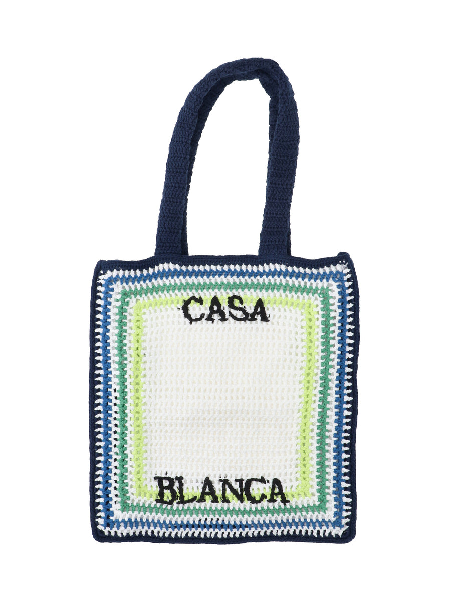 Casablanca 100% Cotton tote bag in white
